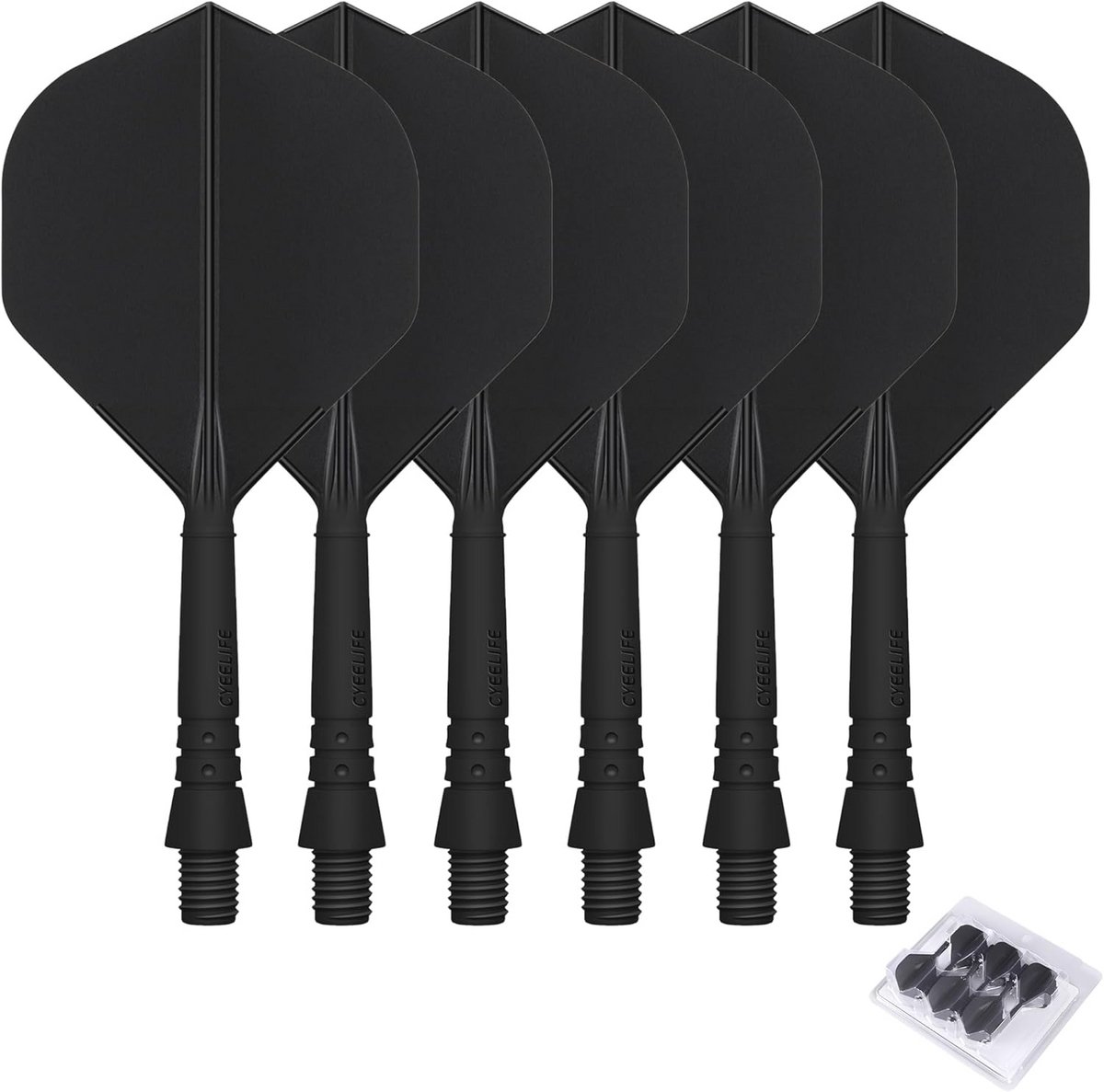CyeeLife 6pcs Gegoten Dart Flights en Shafts,Professionele dart accessoires Meerdere kleuren beschikbaar