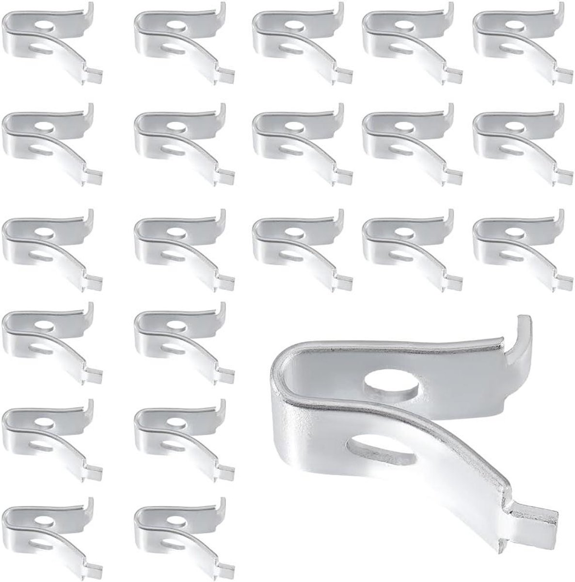 Allecta - Metalen kast plank clips - Zilver - Verstelbare plank beugels - Pinnen - Archiveren rekken - Pilaster plank houder - Ondersteuning - Clips - Boekenplank - Keuken
