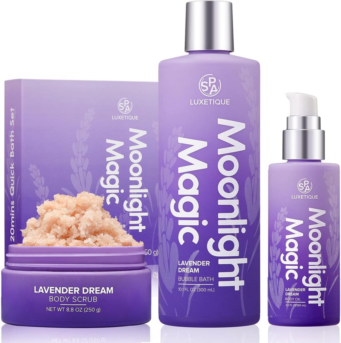 3-delige spa-cadeauset voor vrouwen - bubble bad en reisset voor ontspanning