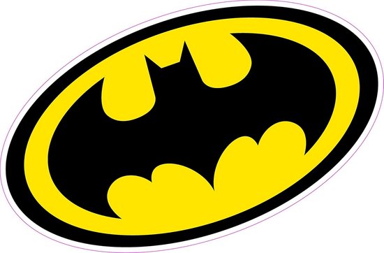 Superheld Batman Logo Vinyl Sticker voor Muur, Auto en Laptop - Stripboek Stijl