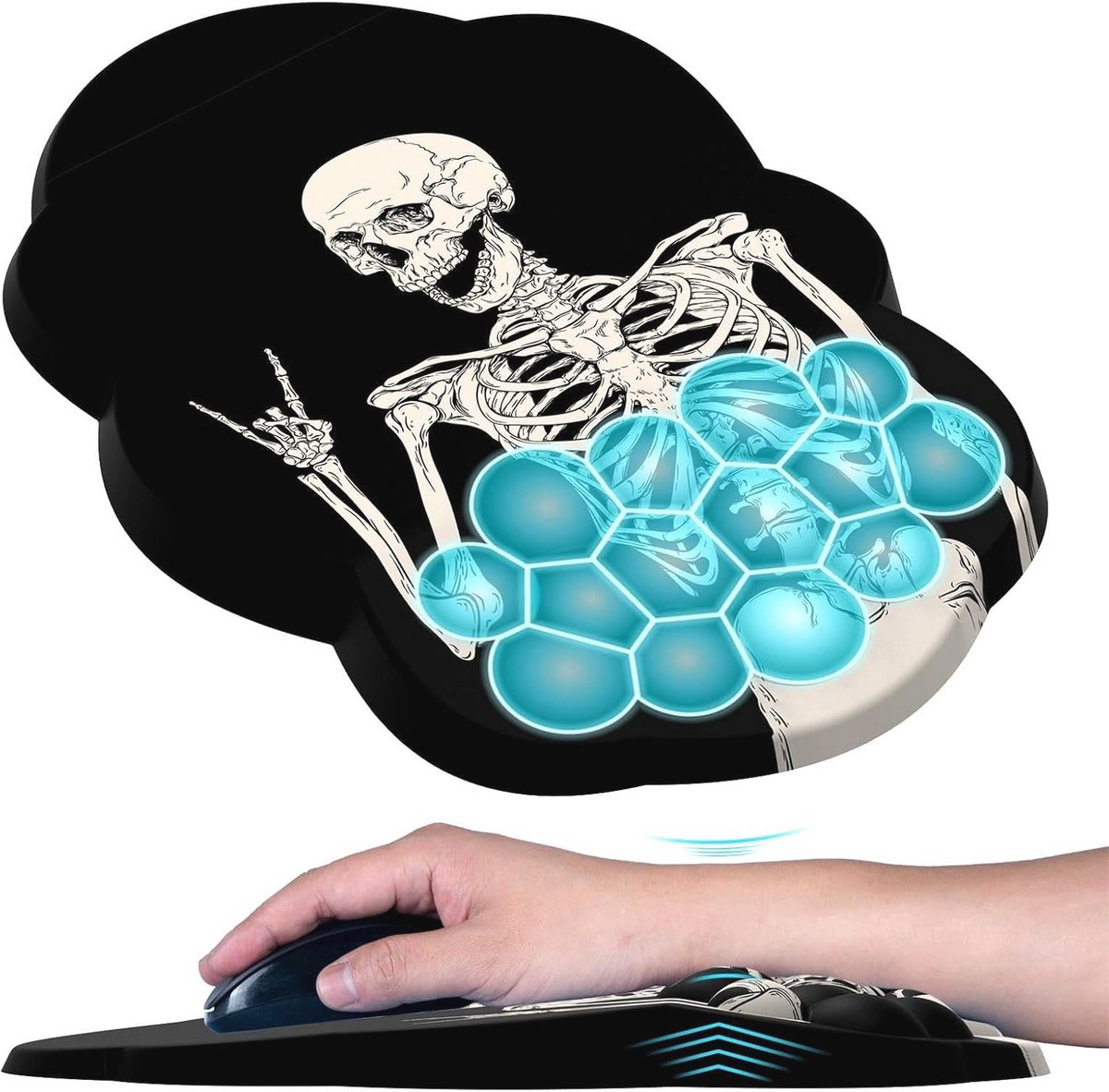 Ergonomische Comfortabele Muismat met Polssteun en Massageontwerp