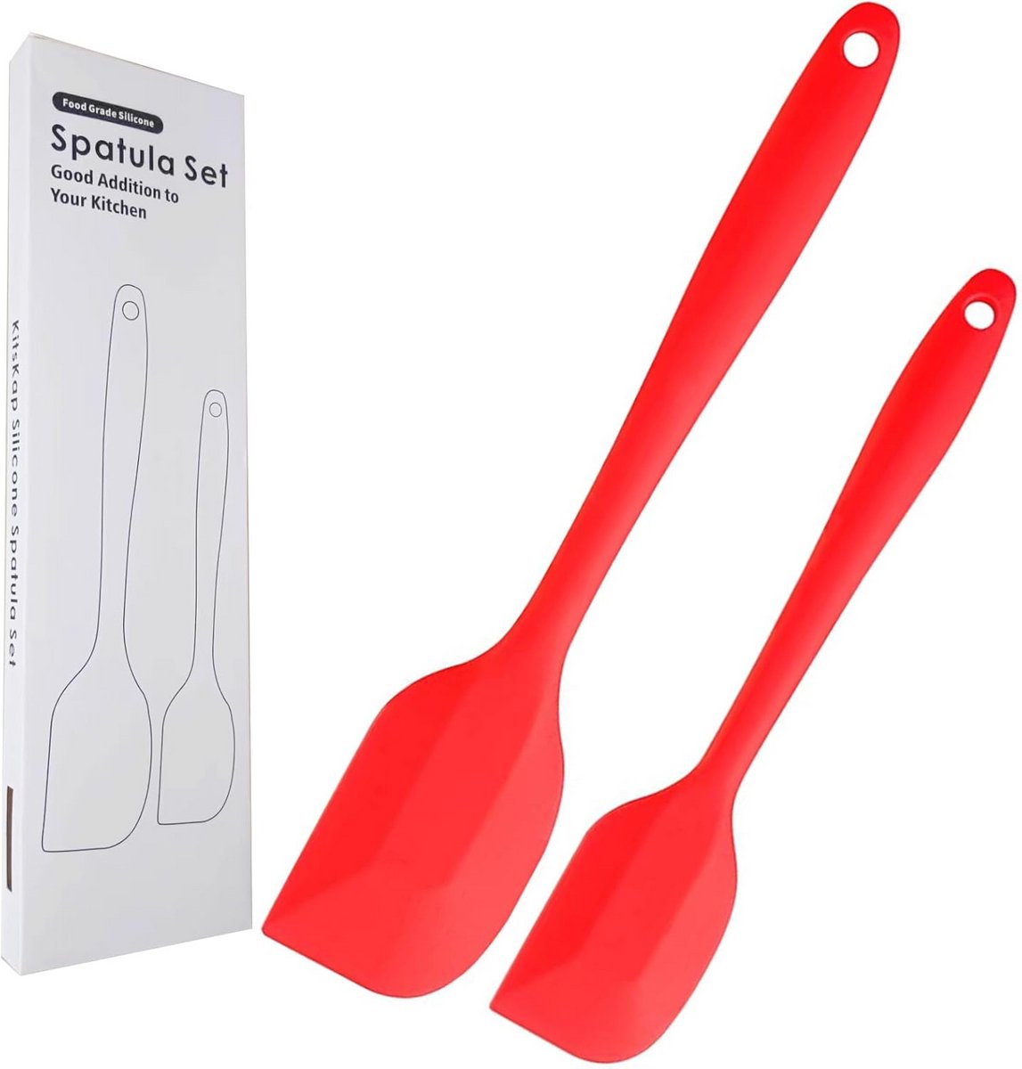 Hittebestendige Siliconen Spatel Set - 2 Stuks voor Non-Stick Kookgerei - BPA-Vrij
