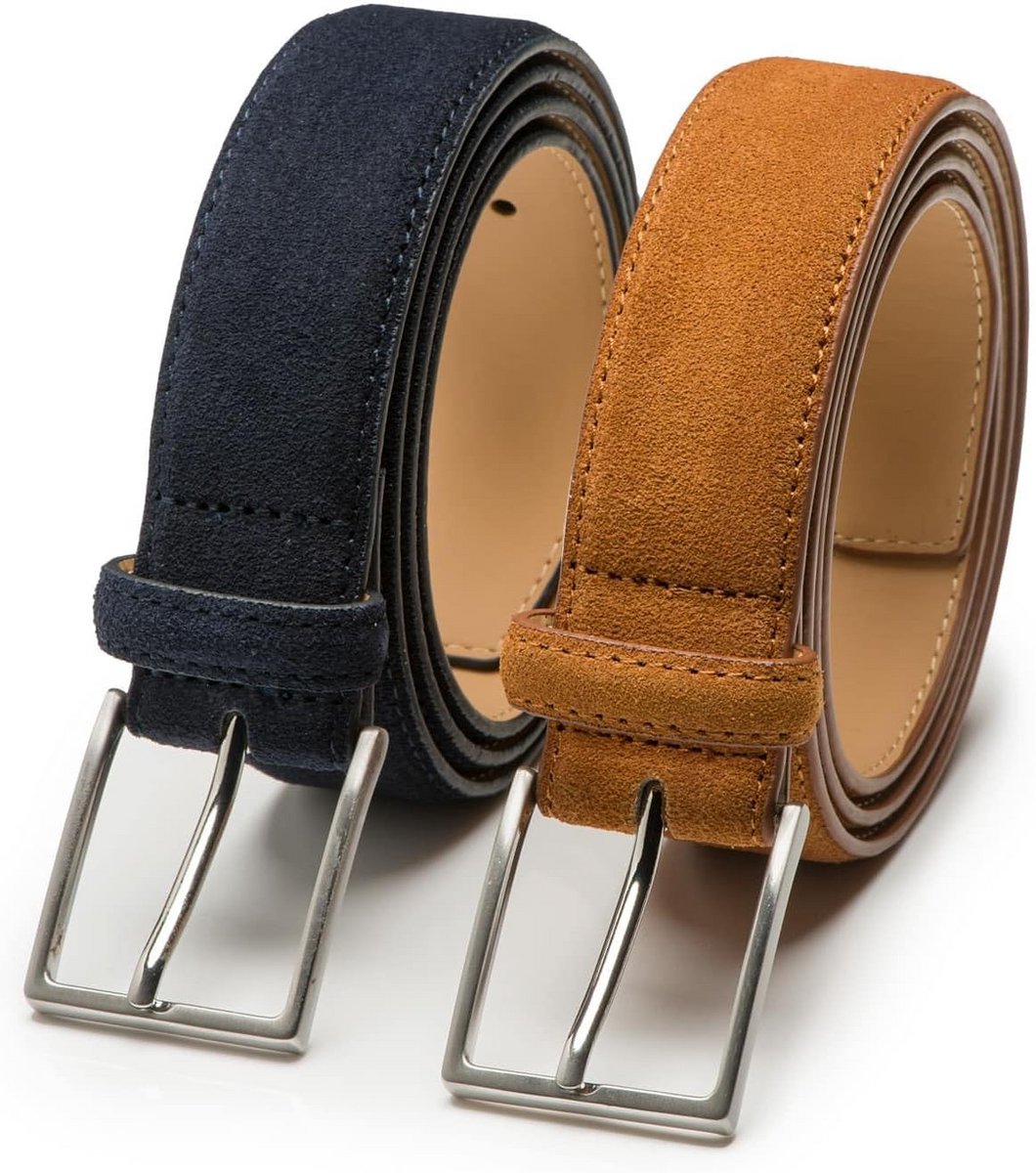 Suede Heren Riem - Duo Pack - 3,5 cm Breed - Voor Elke Broek