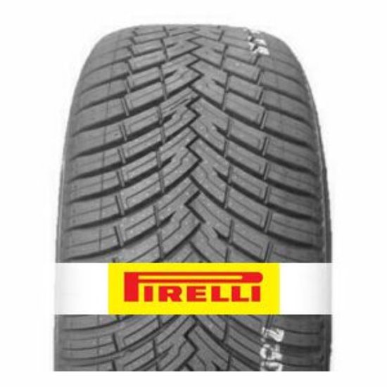 Pirelli autoband met een wit accent met het Pirelli logo in rood en geel.