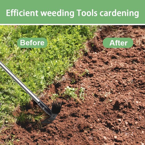 Unyqoos® Innovatieve onkruidsteker met lange steel voor eenvoudig tuinonderhoud van Unyqoos — afbeelding 4