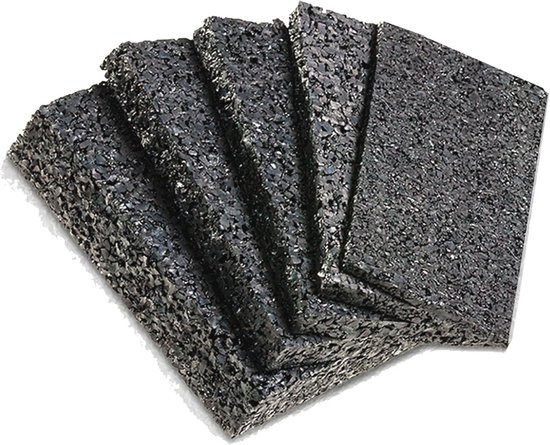 Rubber tegel 100x100x2,5 cm grijs - Rubber tegel winkel - rubberen tegels - goedkoop
