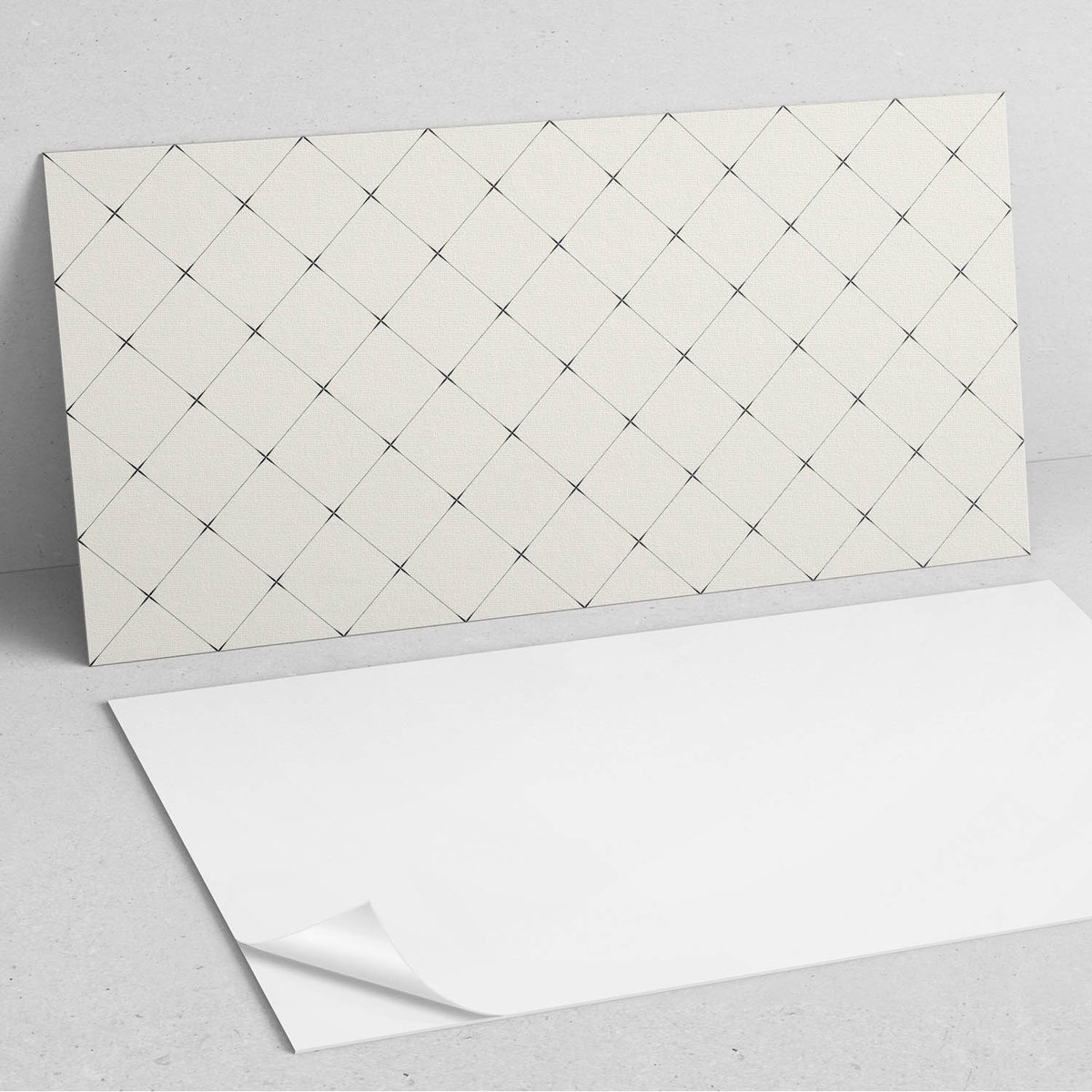 Coloray Wandpanelen Zelfklevend - Geometrisch ruitpatroon PVC Wandpaneel - 100 cm x 50 cm 