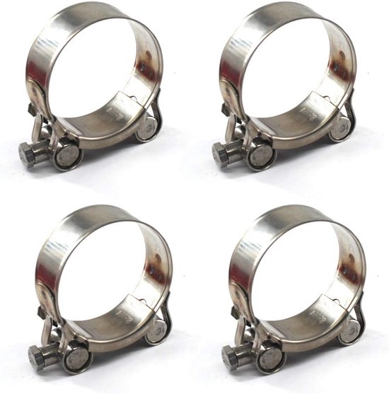 Glarks T-bolt Slangklemmen – 5 Stuks, 76-84 Mm, Roestvrij Staal, Voor Turbo, Intercooler En Inlaatsystemen