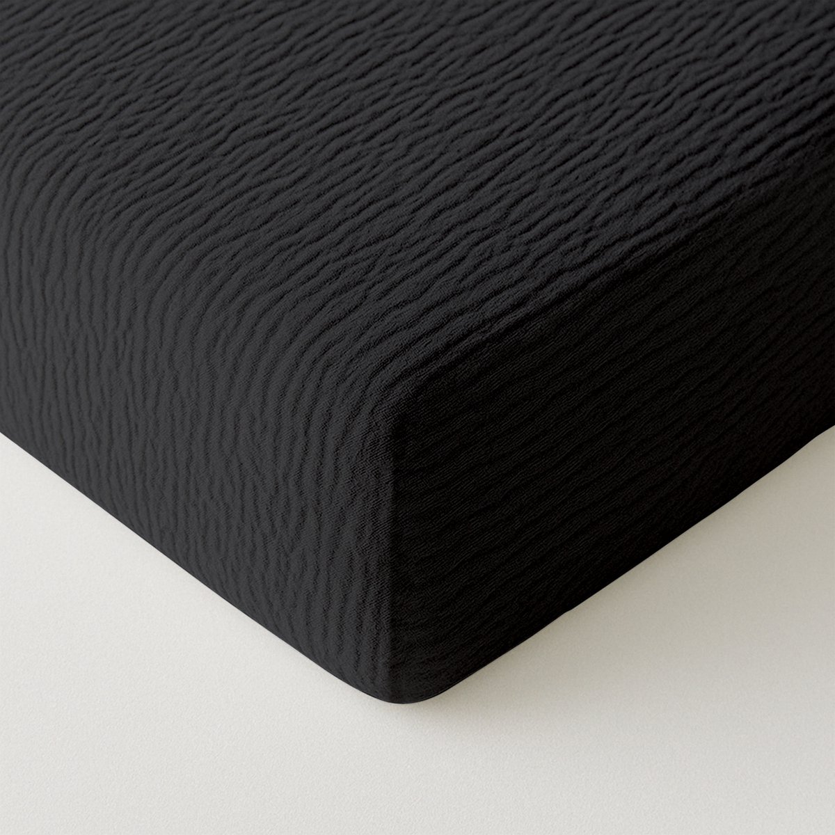 Decoware mousseline hoeslaken - microvezel - 180x200 cm - antraciet