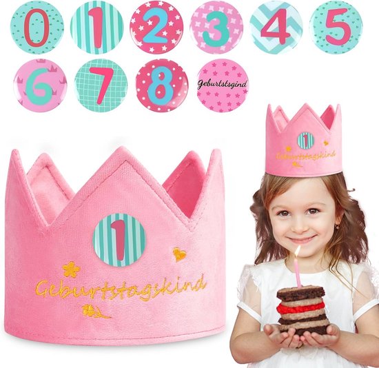 URAQT Verjaardagskroon Voor Kinderen, Stof, Verjaardag Kinderkroon Jongens En Meisjes Met Happy Birthday Spreuklint Verwisselbare Cijfers Van 0 9 Stippen Blauw 1815524500 URAQT Verjaardagskroon Voor Kinderen, Stof, Verjaardag Kinderkroon Jongens En Meisjes Met Happy Birthday Spreuklint Verwisselbare Cijfers Van 0 9 Stippen Blauw 1815524500