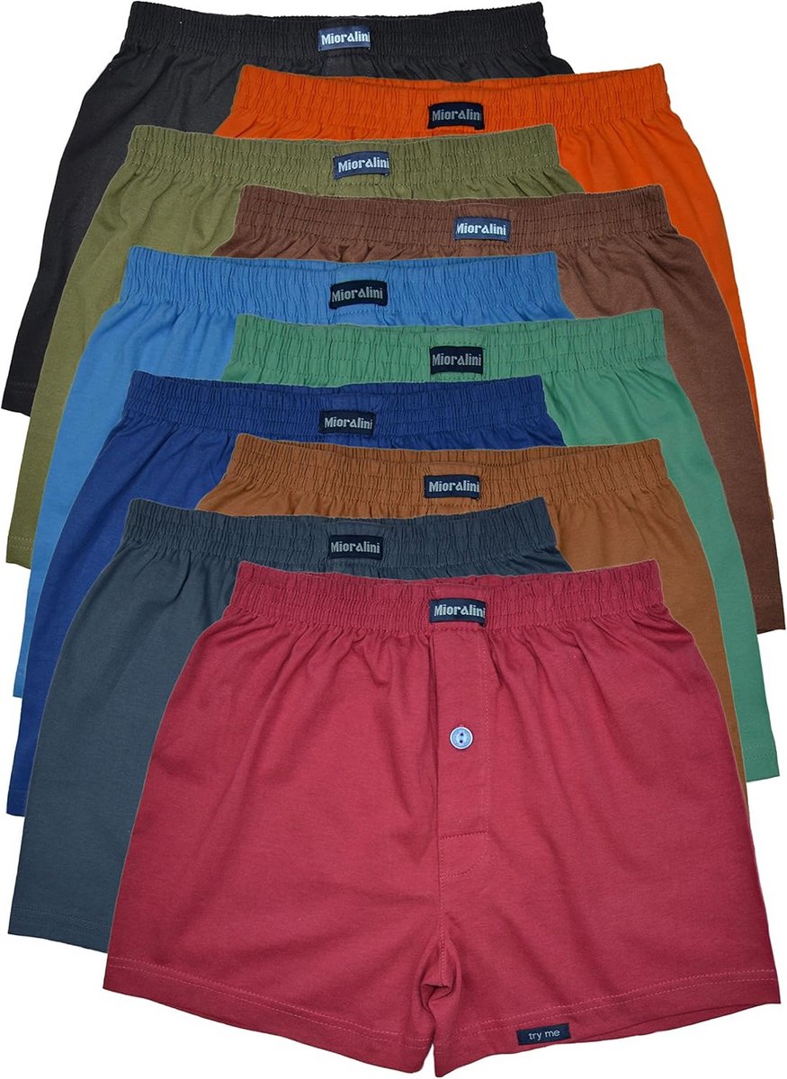 Set van 10 Heren Boxershorts Katoen Naadloos Comfortabel Ondergoed