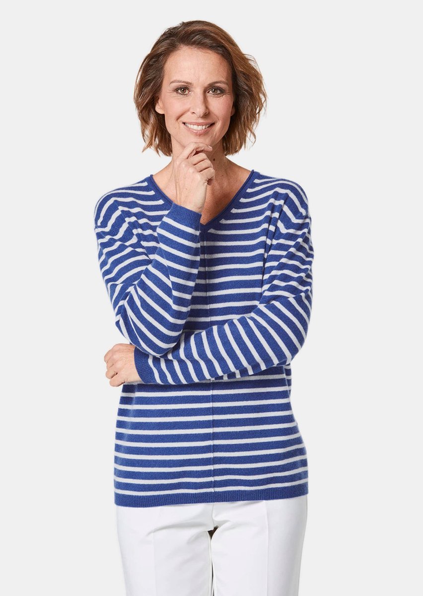 Goldner Kasjmier trui Basic trui met V-hals