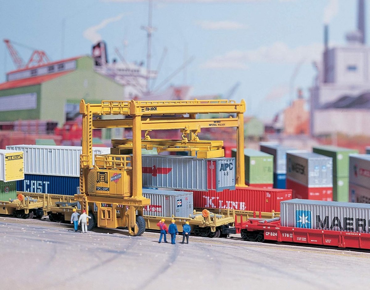 Containerkraan Modelbouwset - Realistische Hafen- & Laadkraan voor Schaalmodellen