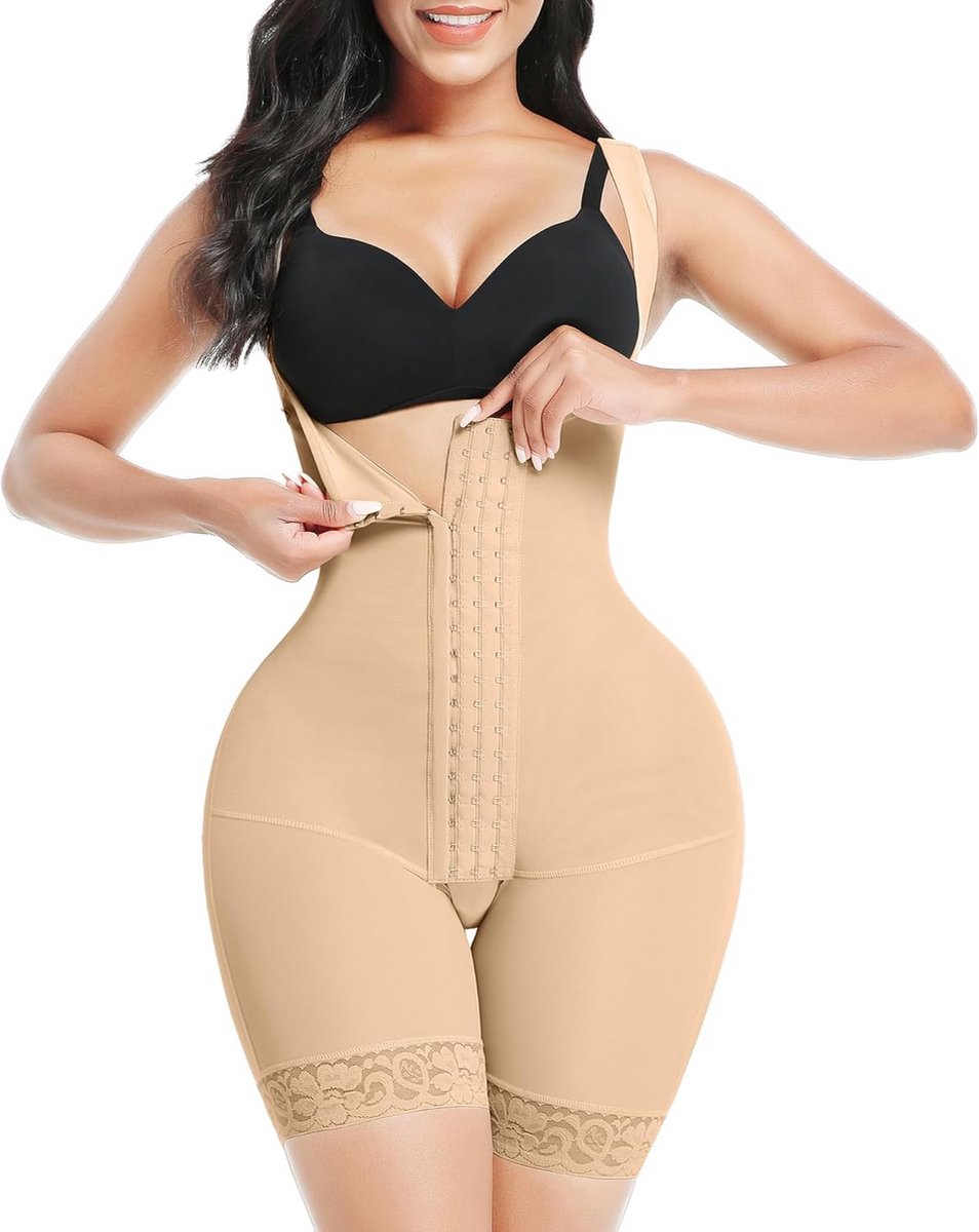 Body Shaper Vest met Haken en Ogen - Corrigerend Onderbust Bodysuit voor Buik, Taille en Dijen
