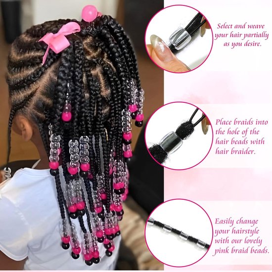 Haarparels 50PCS Transparant - Grote Acrylparels - Veilig en Zacht - Ideaal voor Kinderen - SnelShoppen — afbeelding 5
