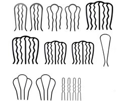 Haarkammen - 15 Stuks - metalen haarkam - Haarclip - Haarspeld - U-vormige haarvorkclip - U-vormige zijkam - Haaraccessoires - Hair Clip - Franse haarkam - Tanden haarspeld stick clips grip - Vintage opsteekkam - Accessoires Bruiloft