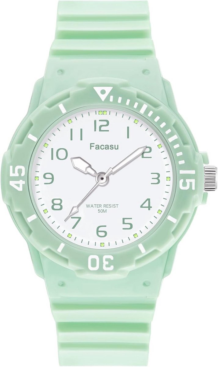 Kindhorloge Analoog Quartz Waterdicht met Zachte Band Eenvoudig af te Lezen voor Jongens en Meisjes (3-12 Jaar)