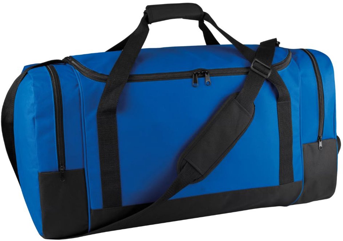 Sporttas Collectie – Grote Sporttas – 85 Liter – Schoenenvak – Verstevigde Schouderband – Blauw/Zwart – 66×36×41 cm
