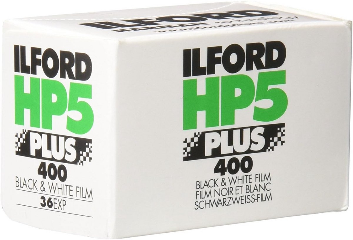 Zwart-wit film 35mm ISO 400 voor 36 opnames, dubbelverpakking
