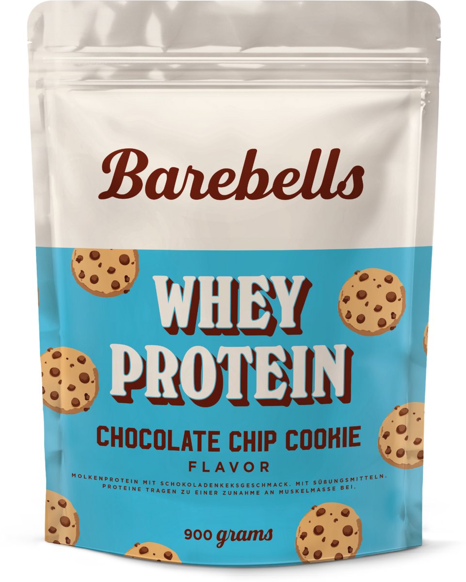 Barebells WHEY Protein poeder 900g - smaak: Chocolate Chip Cookie