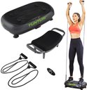 Tunturi cardio fit trilplaat met zitting, weerstandsbanden en afstandsbediening.