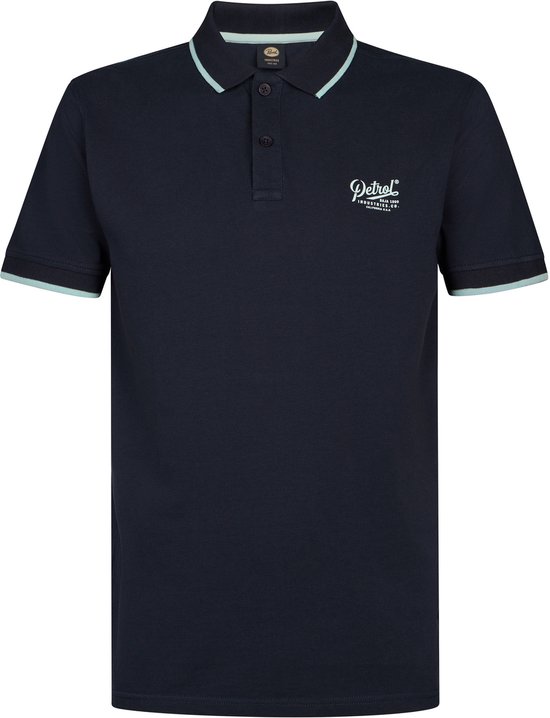 Petrol Industries - Heren Polo met korte mouwen Rally - Blauw - Maat XL