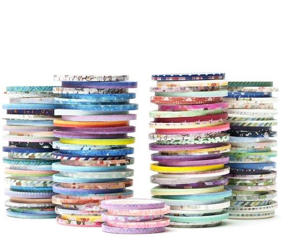 Forwaarss 18 rollen washi tape set - vintage landschap architectuur thema decoratief masking tape gekleurd patroon, vintage zelfklevende artiesten tapes