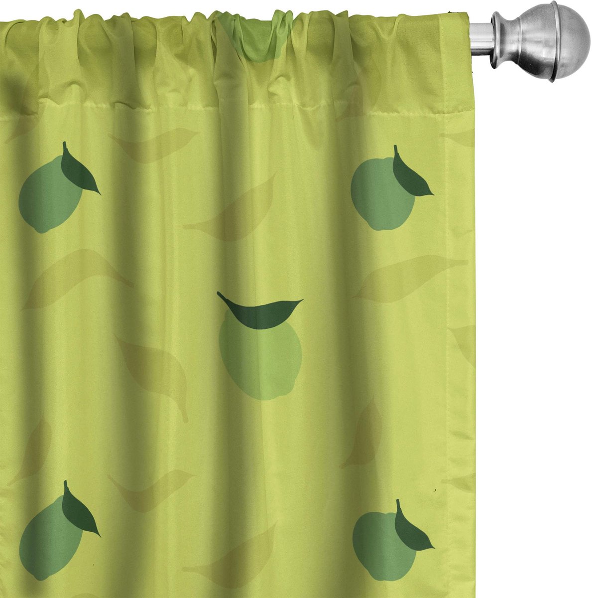 ABAKUHAUS Limette gordijnen – 2x 75x175 cm, mikrofaser, groen Lime Green Apple Grün