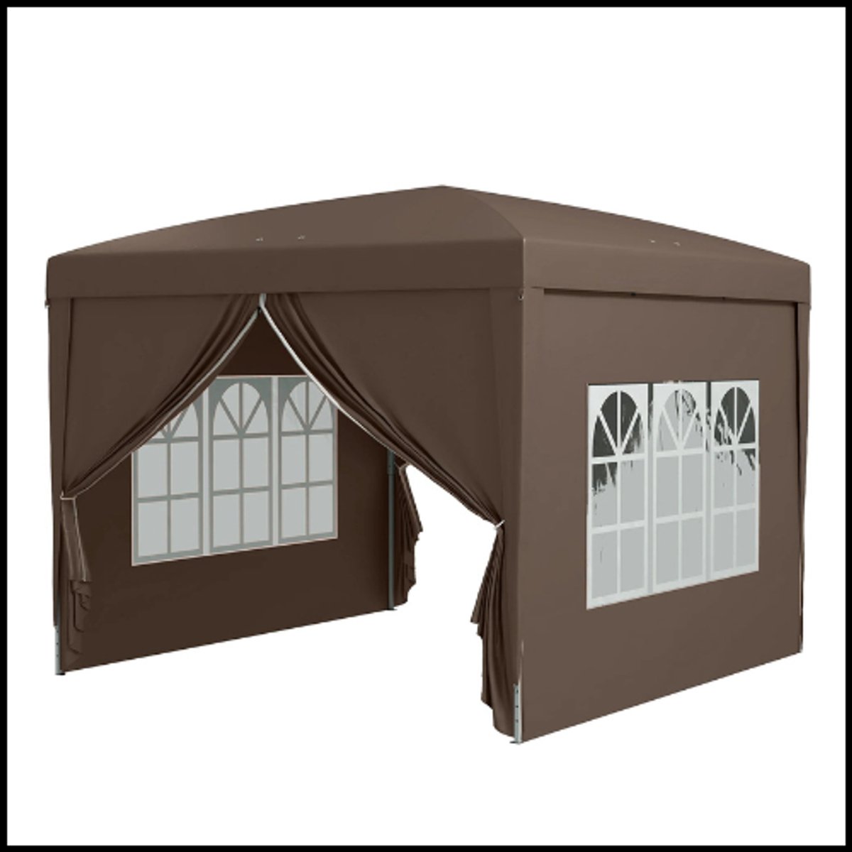 Pop-up tuinpaviljoen 3x3m – Partytent en tuinoverkapping – Waterafstotend – UV-bescherming 50+ – Stabiel stalen frame – Verwijderbare zijpanelen – Eenvoudige montage – Draagbaar