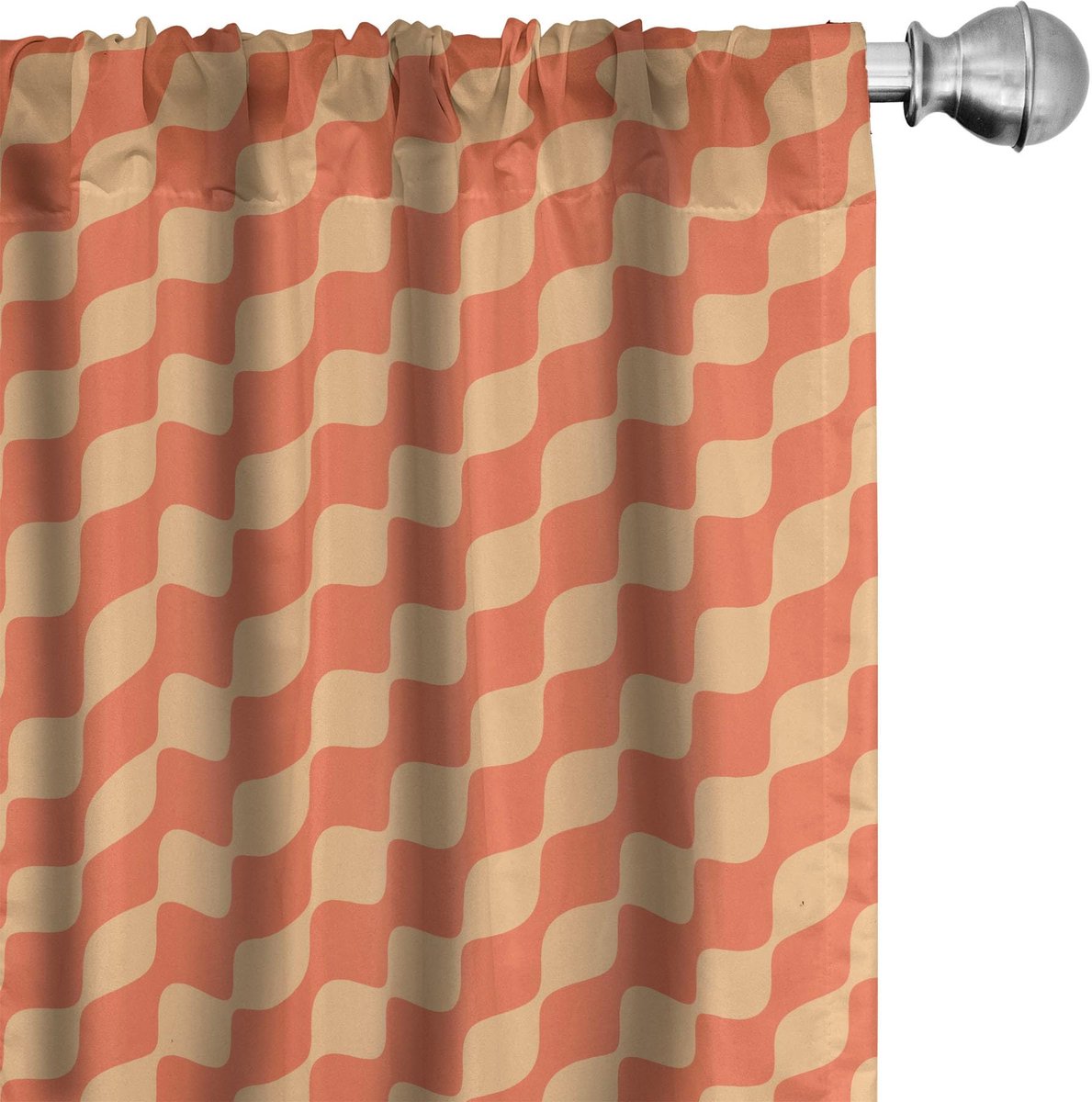 ABAKUHAUS Gordijnen – 2x75x175 cm – Mikrofaser – Verduisterend – Verbrand Oranje