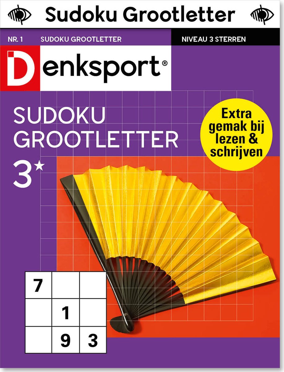Denksport Puzzelboek - Sudoku Grootletter