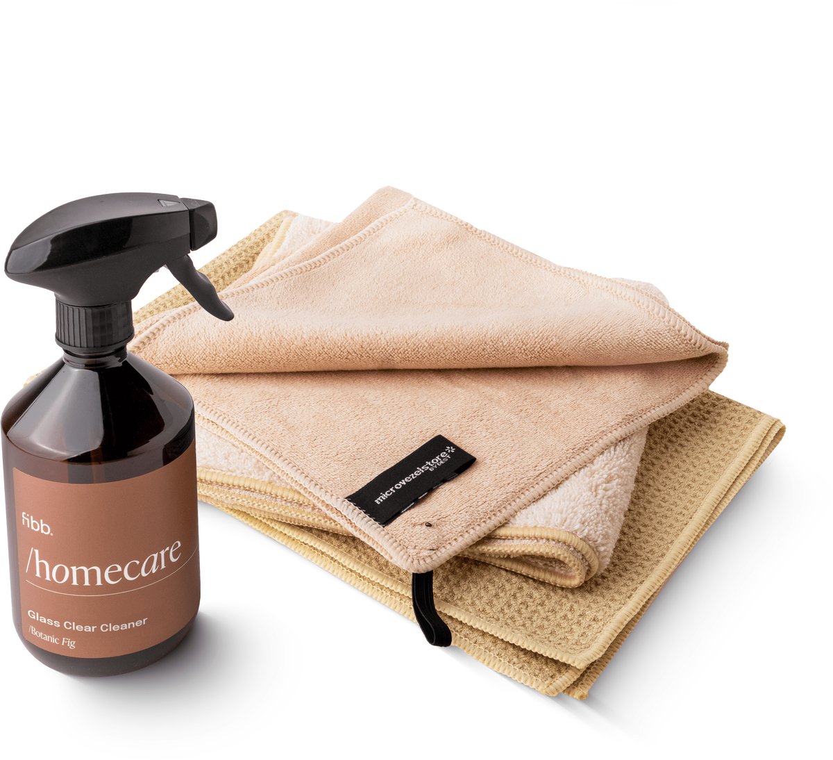Microvezel Raamdoeken Set met Glasreiniger Spray – Ramen Wassen Zonder Strepen – Glasdoeken Pluisvrij & Krasvrij