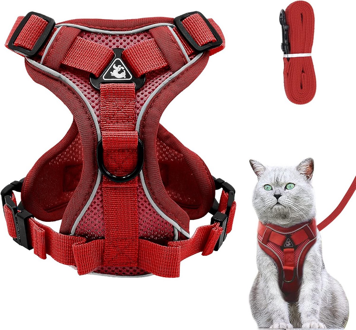 Veilig Kattenharnas met Riem - Verstelbaar en Anti-Ontsnapping voor Katten, Kittens en Kleine Honden