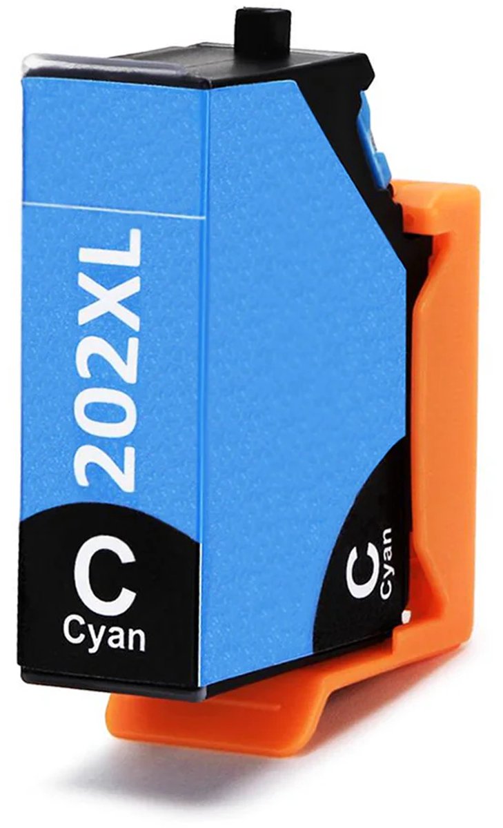 Inktcartridge Geschikt voor Epson 202 / 202XL - 1x Cyaan | Cartridge Geschikt voor Expression Premium XP 6000 - XP 6005 - XP 6100 - XP 6105