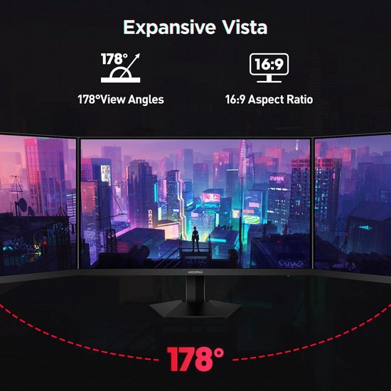24 Inch QHD 1440P Gaming Monitor 180Hz IPS 1ms Adaptive Sync — afbeelding 3