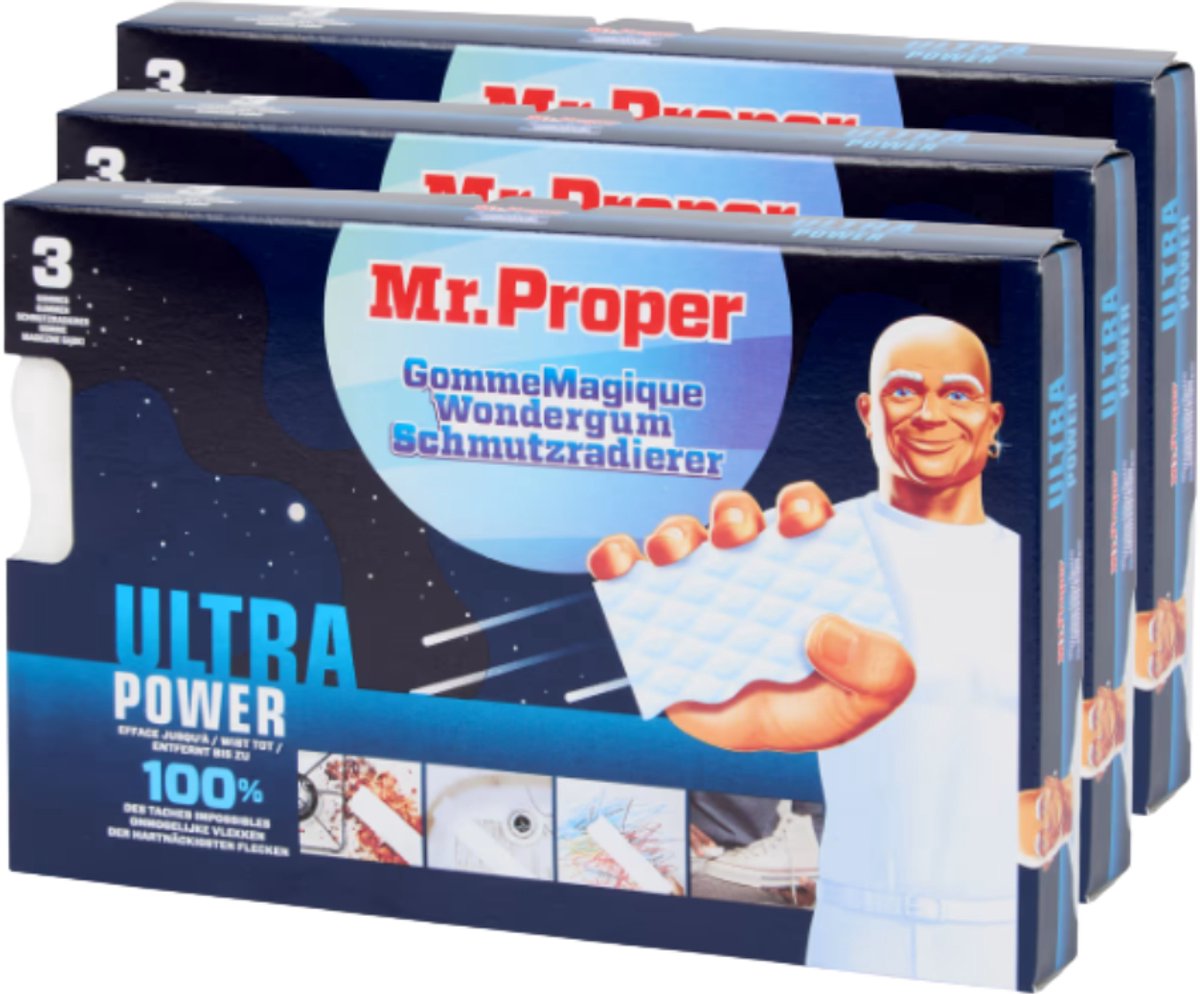 Mr. Proper wondersponzen - Voordeelverpakking - 3 x 3 stuks