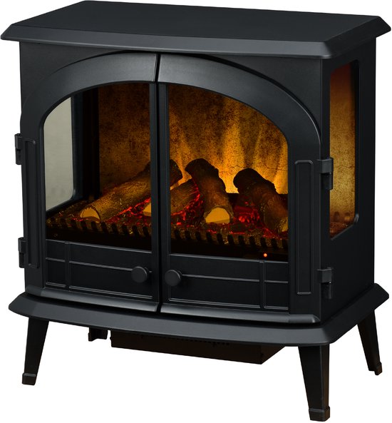 Dimplex Emberly Sfeerhaard Elektrisch - Vrijstaande elektrische haard 2000 watt - 3-zijdig glas - Optiflame LED vlambeeld - ventilatorkachel & thermostaat - Bedienbaar via Bluetooth app of afstandsbediening