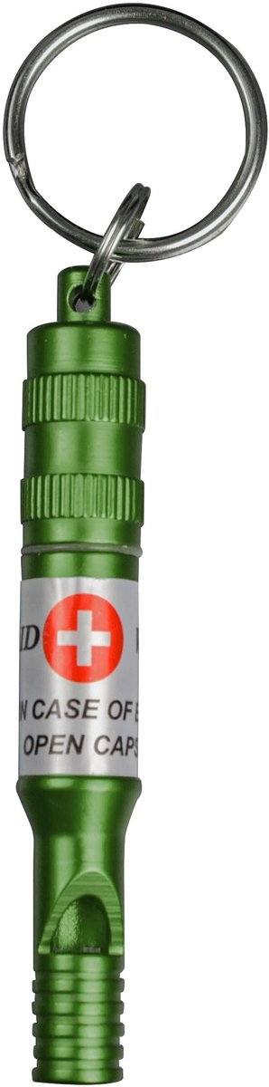 Munkees noodfluitje met waterdichte capsule - Groen
