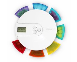 Gigicial Automatische Pillendispenser - Pillendoos Met Alarm - Wekelijks Op Te Zetten Gemakkelijk Gebruik - 1 Stuk - Thuis/Ziekenhuis Blauw