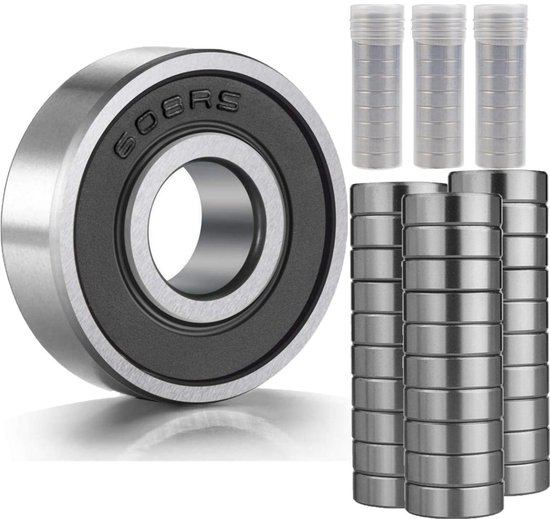 Senston Kogellagers ABEC 11 – 8 Stuks – 608-2RS – Voor Skateboard, Scooter En Inlineskates – Met Stalen Opbergdoos