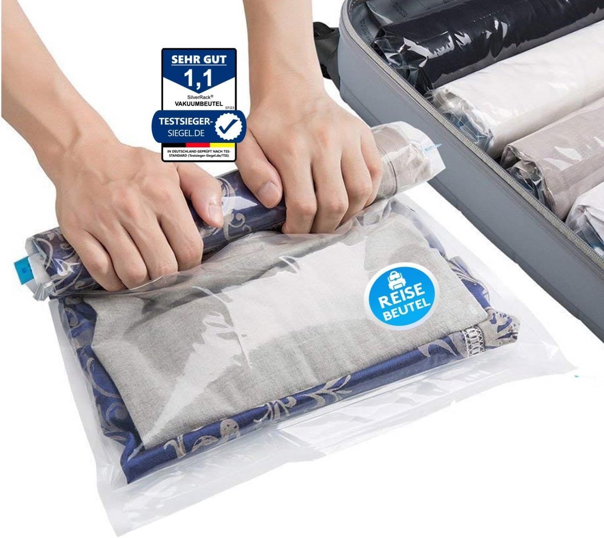 8-Delige Vacuümzakken Set (40x60 cm) voor Kleding, Dekbedden en Opslag