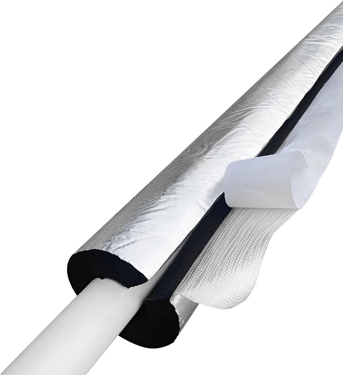 Voorgesneden Leidingisolatie met Aluminiumfolie - Waterdicht en Brandwerend Schuim