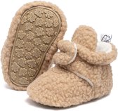 Steppies - Baby slofjes teddy - Bruin - 12-18 Maanden (13cm) - Schoenmaat 20-21 - Stappertjes