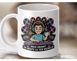 Mok Best DJ Wereld, Vinyl DJ, Muziek Liefhebber, Cadeau Idee, Koffiemok, Theemok, Cadeau Voor DJ, Feest Accessoire
