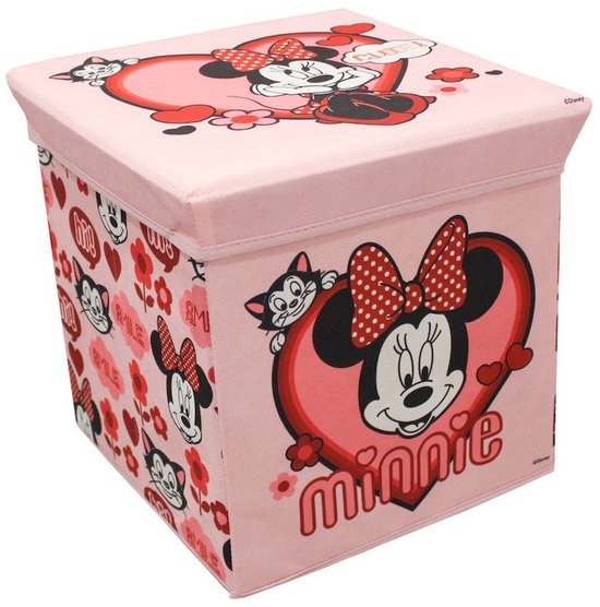 Hocker Minnie Mouse, opbergbox, 30 x 30 cm