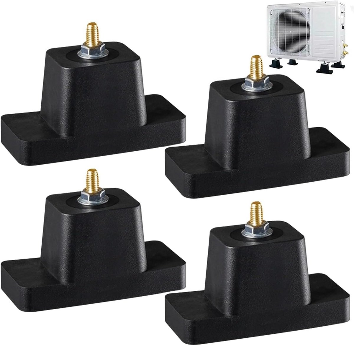 4-delige Rubberen Airco Trillingsdemper Schokdemper Anti-Vibratie Voeten Buffer M8