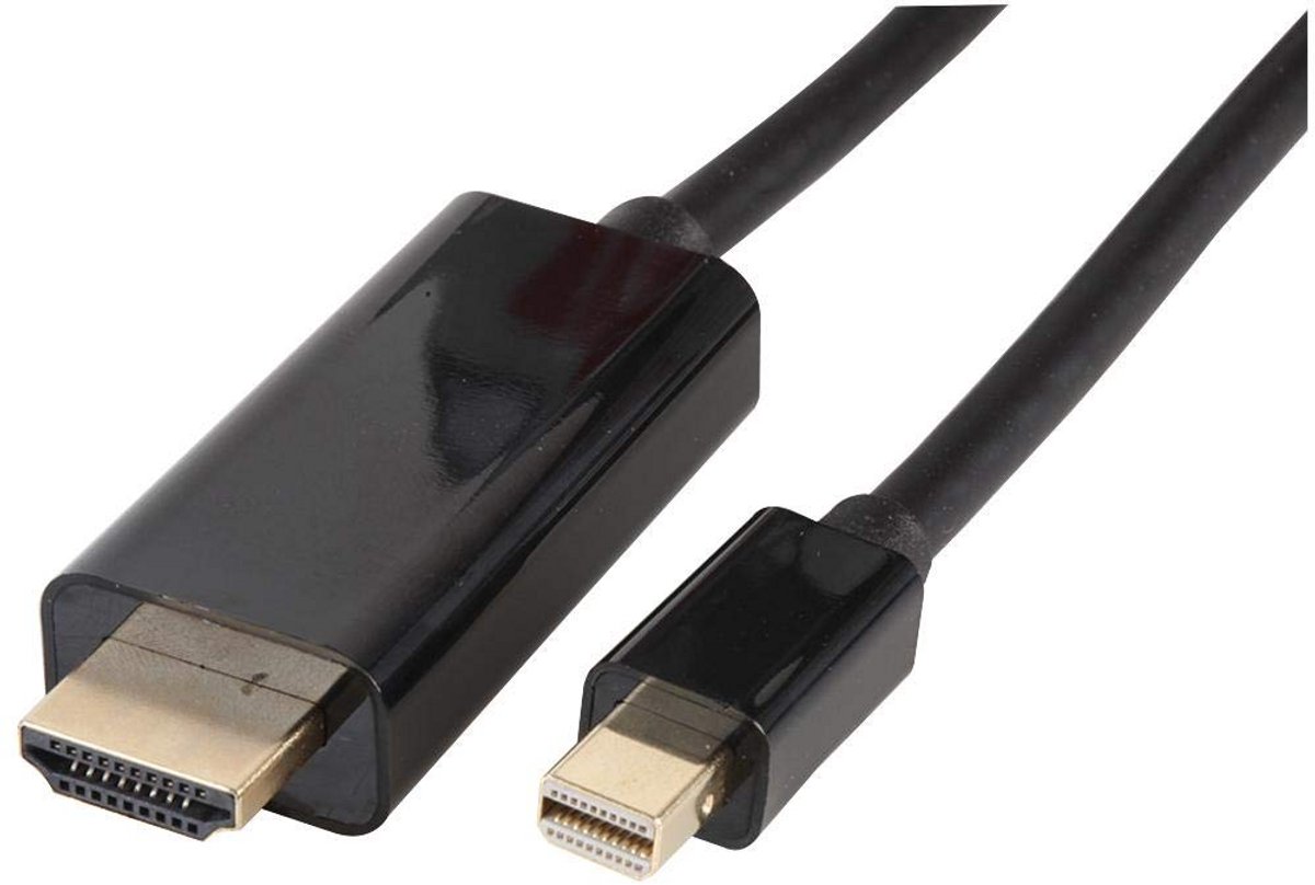 Mini DisplayPort naar HDMI Kabel 5 Meter Zwart voor Full HD Beeldschermen