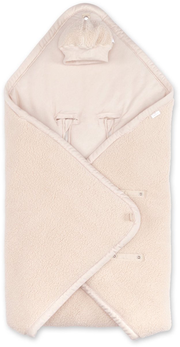 BEMINI Voetenzak - Biside 0-12m - Knusse teddy - Linnen