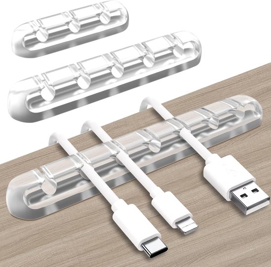 Kabelhouder Kabel Houder Bureau Kabel Management Herbruikbare Kabelbinders Oplaadkabels