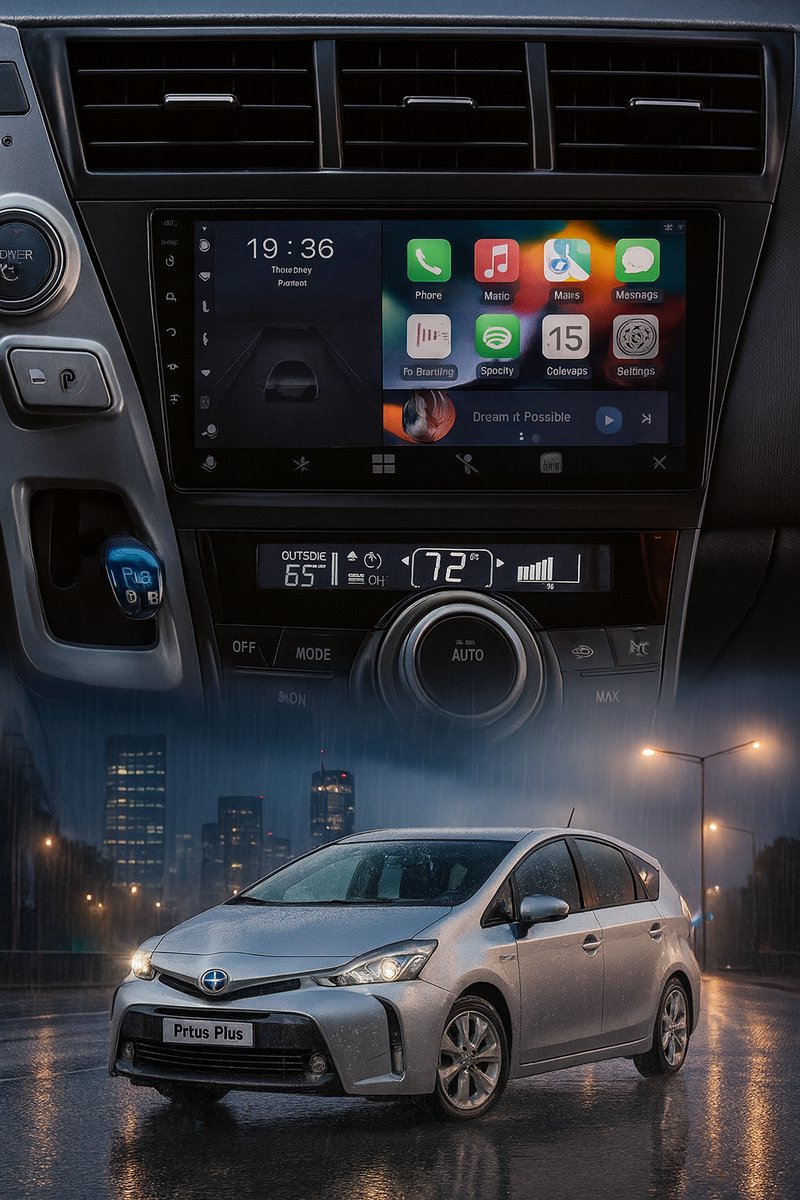 ADIVOX 9 inch T4 geschikt voor Toyota Prius Plus 2012-2020 Android 15 CarPlay/Auto/Wifi/DSP/RDS/5G/QLED/DAB+